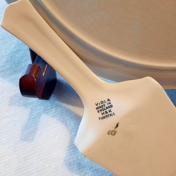 Amazing Condition H & K Tunstall, England, Art Deco "Viola" Cake Plate & Server - Picture 3 of 8